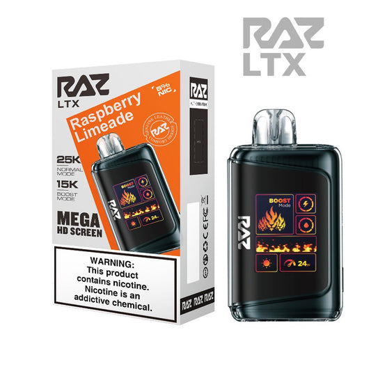 RAZ LTX 5% 25KPUFF DISPOSABLE- RASP LIMEADE