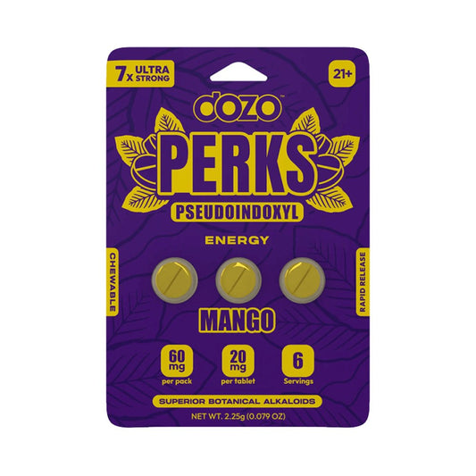 DOZO PERKS PSEUDOINDOXYL 60MG ENERGY 3CT PILLS - MANGO