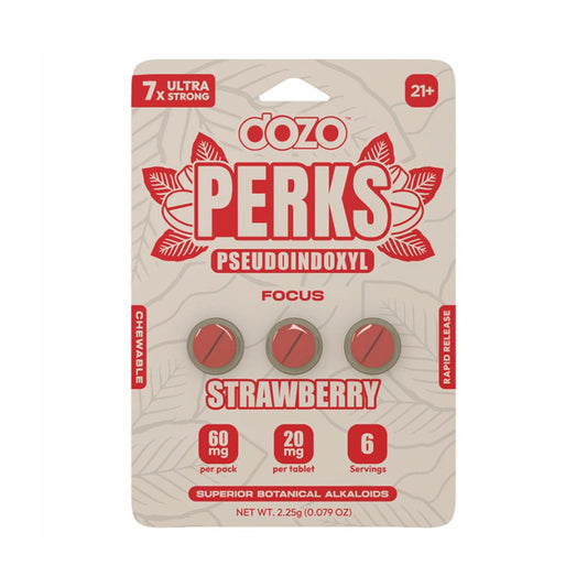 DOZO PERKS PSEUDOINDOXYL 60MG FOCUS 3CT PILLS - STRAWBERRY