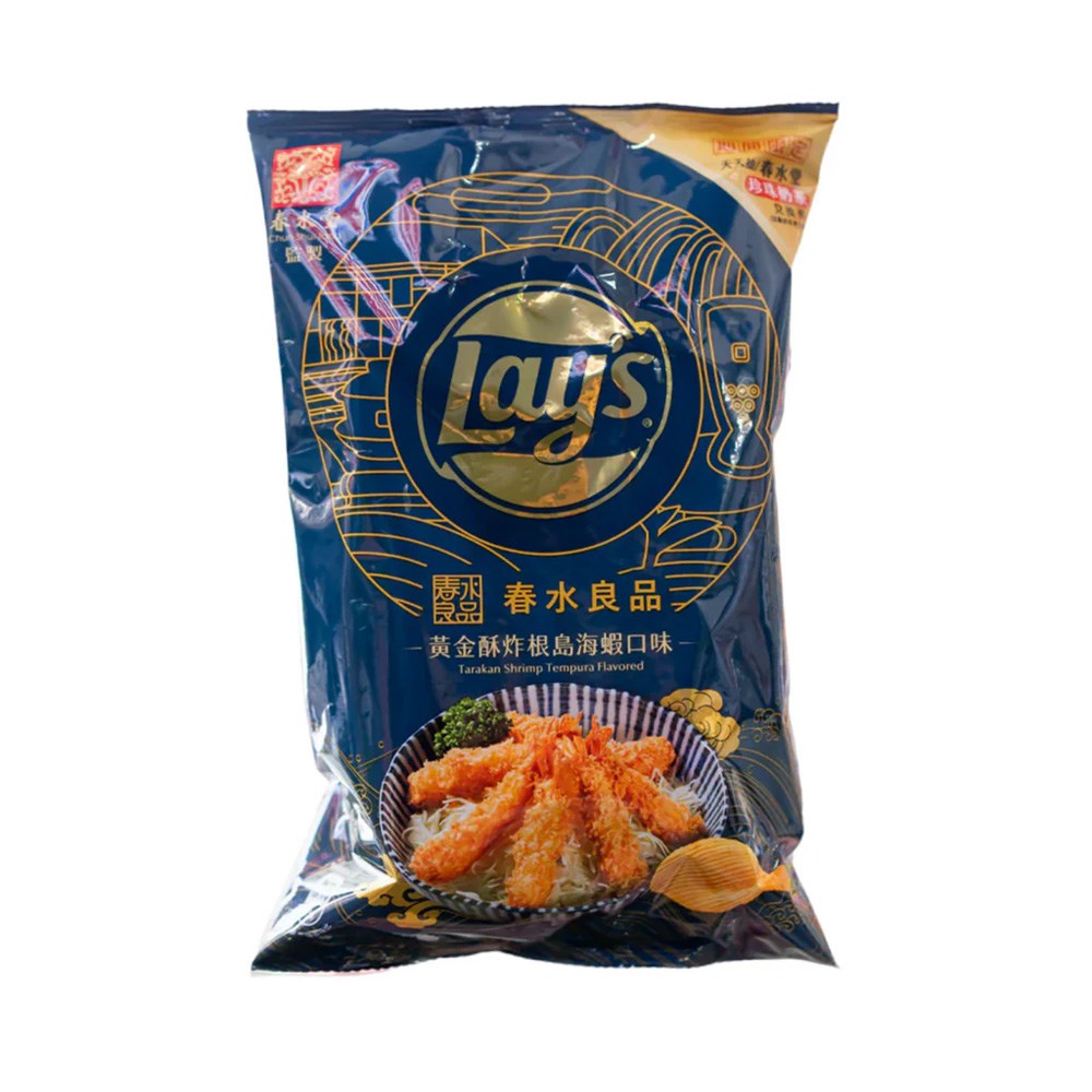 TAIWAN LAY'S 69G CHIPS - FRIED NEJIMA SHRIMP