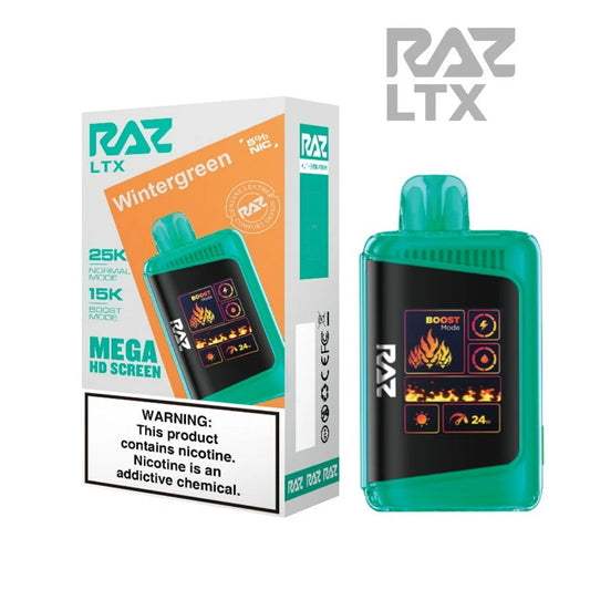 RAZ LTX 5% 25KPUFF DISPOSABLE- WINTER GREEN