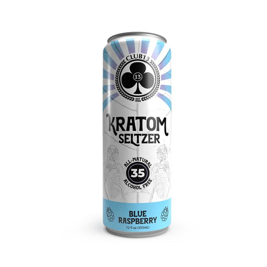 CLUB 13 12OZ KRATOM SELTZER - BLUE RASPBERRY