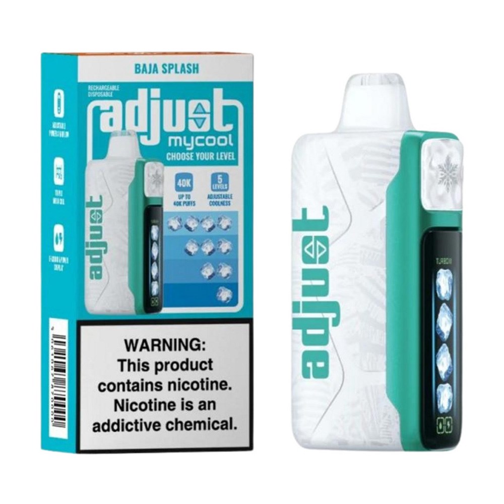 ADJUST MY COOL 5%NIC 40K PUFFS DISPOSABLE - BAJA SPLASH