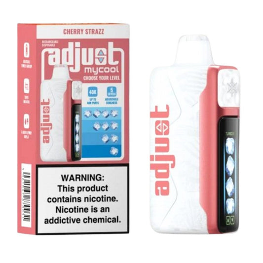ADJUST MY COOL 5%NIC 40K PUFFS DISPOSABLE - CHERRY STRAZZ