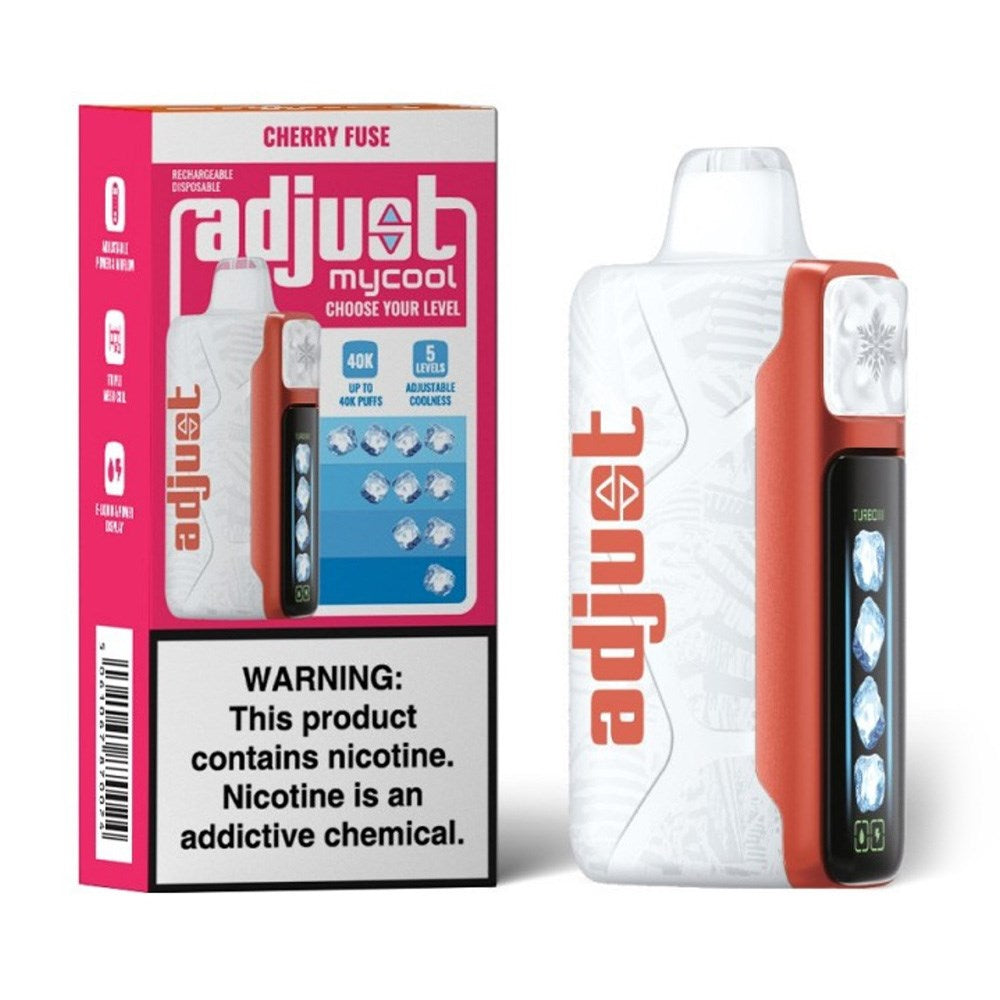 ADJUST MY COOL 5%NIC 40K PUFFS DISPOSABLE - CHERRY FUSE