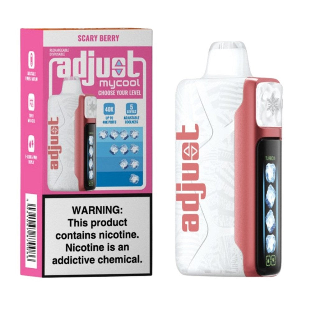 ADJUST MY COOL 5%NIC 40K PUFFS DISPOSABLE - SCARY BERRY