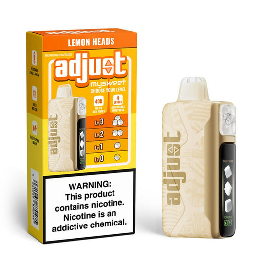 ADJUST MY SWEET 5%NIC 40K PUFFS DISPOSABLE - LEMON HEADS