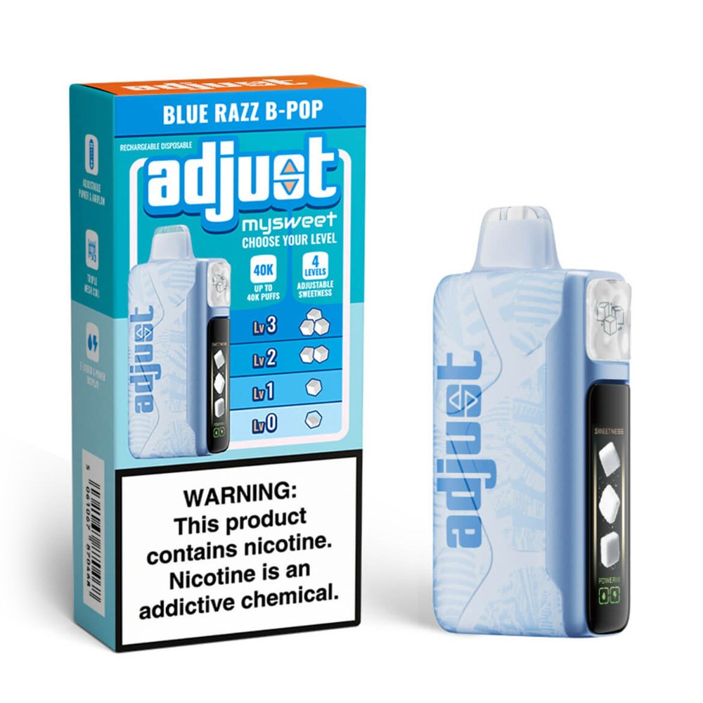 ADJUST MY SWEET 5%NIC 40K PUFFS DISPOSABLE - BLUERAZZ B-POP