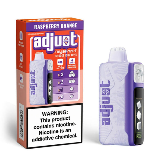 ADJUST MY SWEET 5%NIC 40K PUFFS DISPOSABLE - RASPBERRY ORANGE