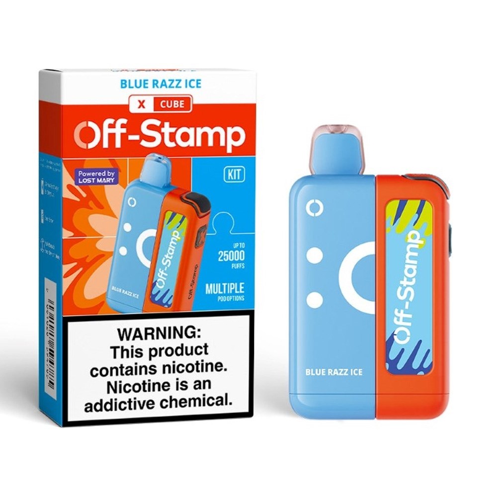 OFF- STAMP X CUBE 25K DISPOSABLE KIT - BLUE RAZZ ICE