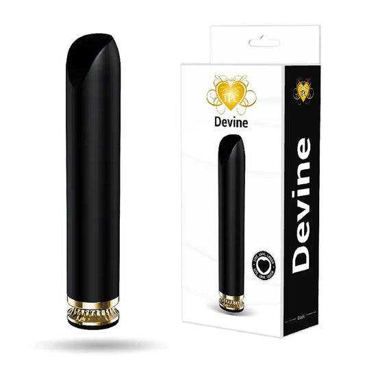 DEVINE CHROME ACCENT MINI WAND - BLACK