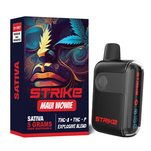 STRIKE THCA/THCP 5G VAPE DISPOSABLE SATIVA - MAUI WOWIE