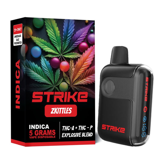 STRIKE THCA/THCP 5G VAPE DISPOSABLE INDICA - ZKITTLES