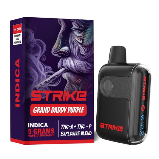 STRIKE THCA/THCP 5G VAPE DISPOSABLE INDICA - GRANDADDY PURPLE