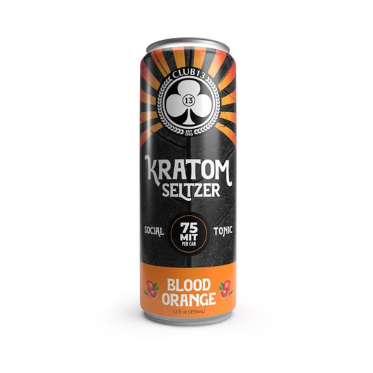CLUB 13 12OZ 75MIT KRATOM SELTZER - BLOOD ORANGE