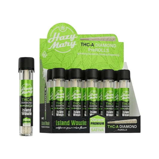 HAZY MARY THCA 2G PRE ROLLS SATIVA - ISLAND WOWIE