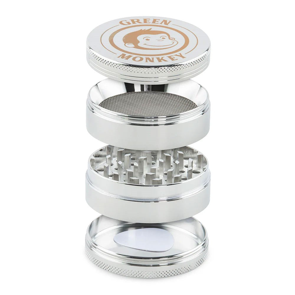 GREEN MONKEY CAPUCHIN 63MM GRINDER - SILVER