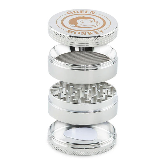 GREEN MONKEY CAPUCHIN 63MM GRINDER - SILVER