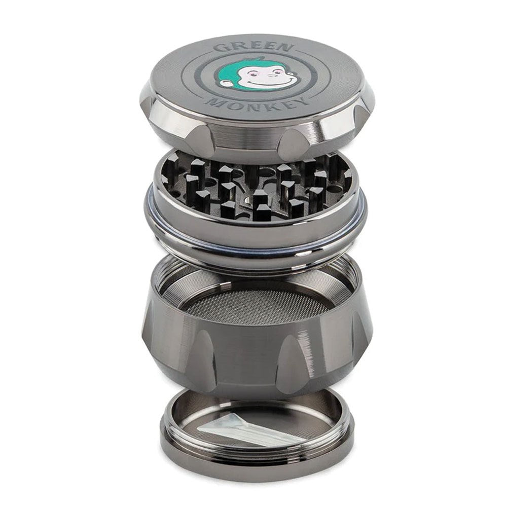 GREEN MONKEY BABOON CROWN 50MM GRINDER - GUNMETAL