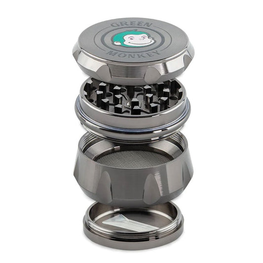 GREEN MONKEY BABOON CROWN 50MM GRINDER - GUNMETAL