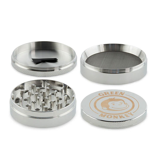 GREEN MONKEY CAPUCHIN 75MM GRINDER - SILVER