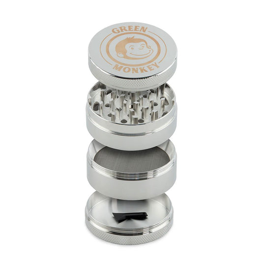 GREEN MONKEY CAPUCHIN 50MM GRINDER - SILVER