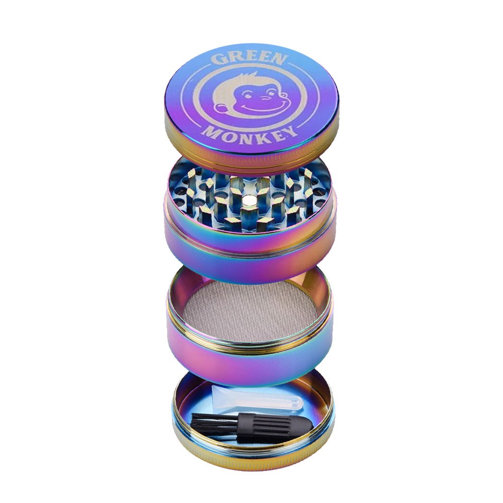 GREEN MONKEY CAPUCHIN 50MM GRINDER - RAINBOW