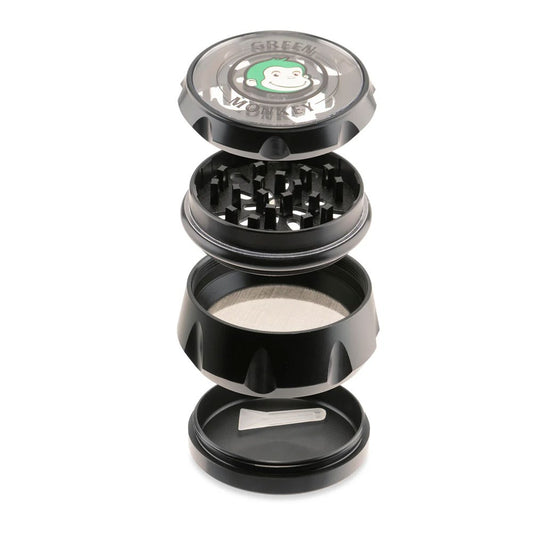 GREEN MONKEY BABOON CROWN 63MM GRINDER - BLACK