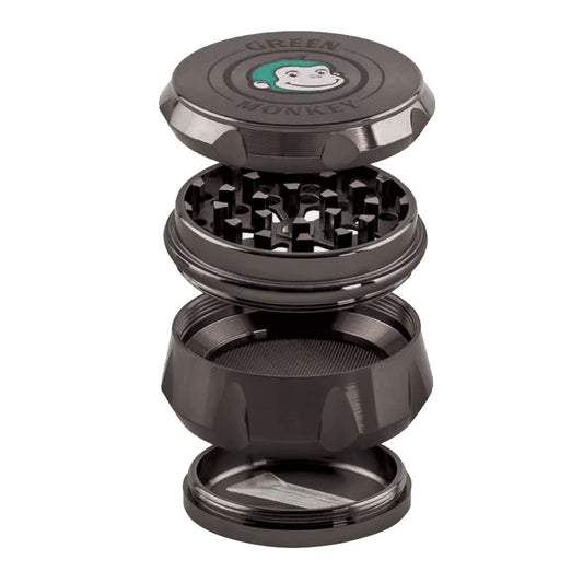 GREEN MONKEY BABOON CROWN 50MM GRINDER - BLACK