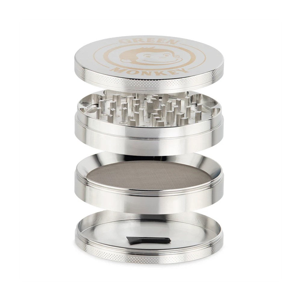 GREEN MONKEY CAPUCHIN 100MM GRINDER - SILVER