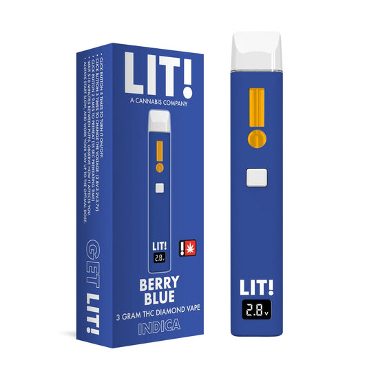 LIT! THC DIAMOND 3G DISPOSABLE  INDICA - BERRY BLUE