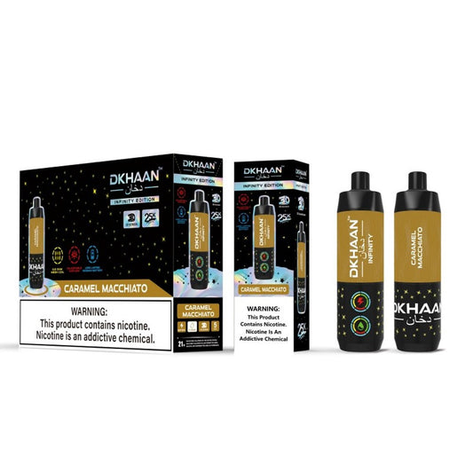 DKHAAN 5% NIC 25KPUFFS DISPOSABLE - CARAMEL MACCHIATO