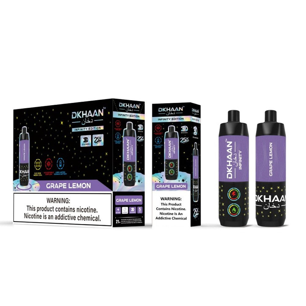 DKHAAN 5% NIC 25KPUFFS DISPOSABLE - GRAPE LEMON
