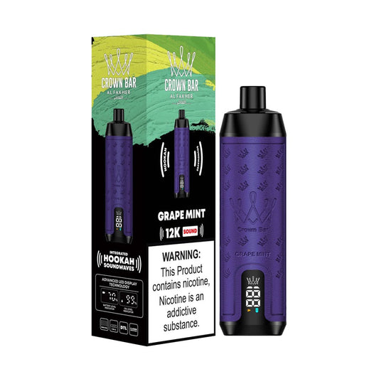 ALFAKHER CROWN BAR 5%NIC 12000PUFFS - GRAPE MINT