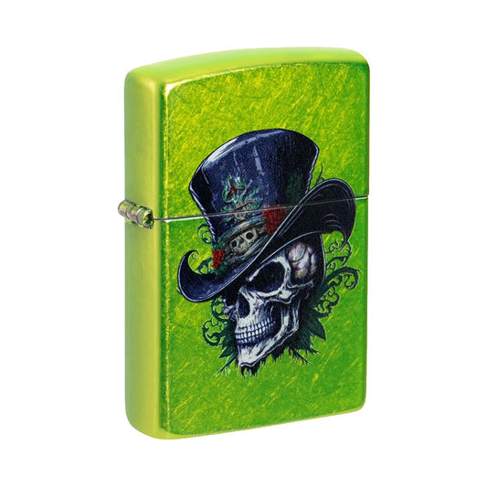 ZIPPO 24513 TOP HAT SKULL DESIGN LIGHTER