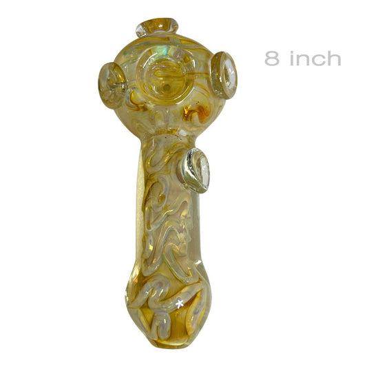 SWIRL CHROME HAND PIPE - ASSORTED
