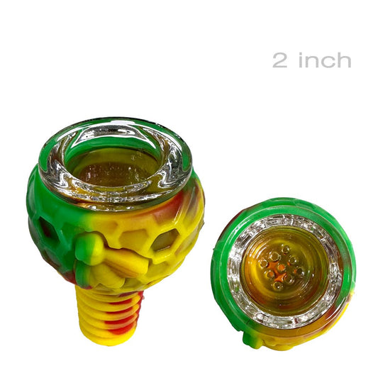 COLORFUL SWIRL SILICONE BOWL - ASSORTED