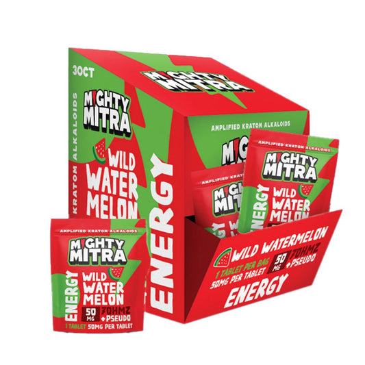 MIGHTY MITRA 50MG 7OHMZ+PSEUDO KRATOM - WILD WATERMELON