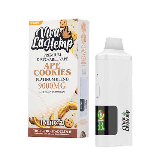 VIVA LA HEMP PLATINUM BLEND 9000MG DISPOSABLE INDICA - APE COOKIES