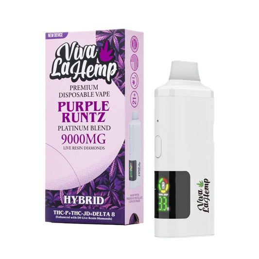 VIVA LA HEMP PLATINUM BLEND 9000MG DISPOSABLE HYBRID - PURPLE RUNTZ