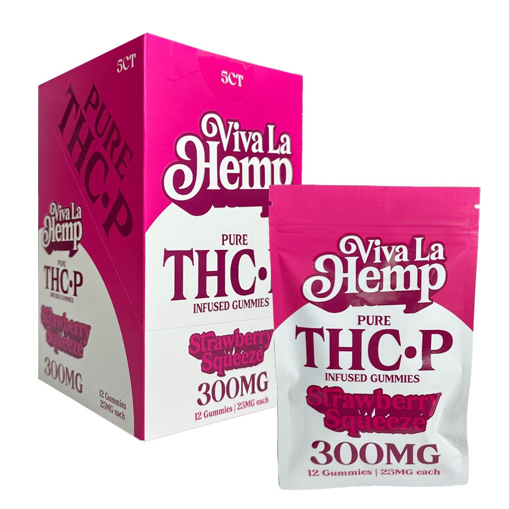 VIVA LA HEMP THCP 300MG 12CT GUMMIES - STRAW SQUEEZE