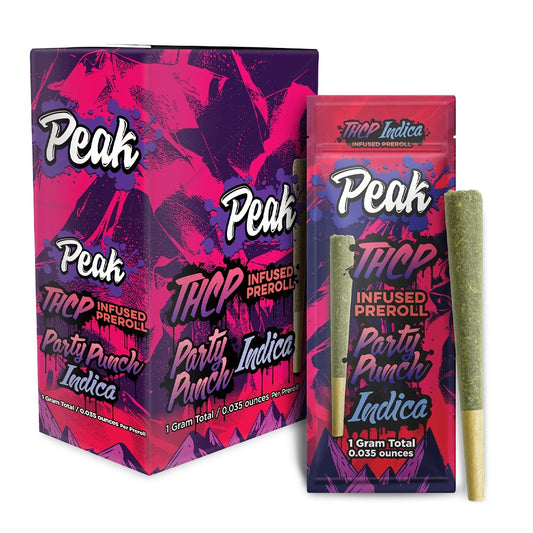 PEAK THCP UNFUSED 1G 10CT PREROLL INDICA - PARTY PUNCH