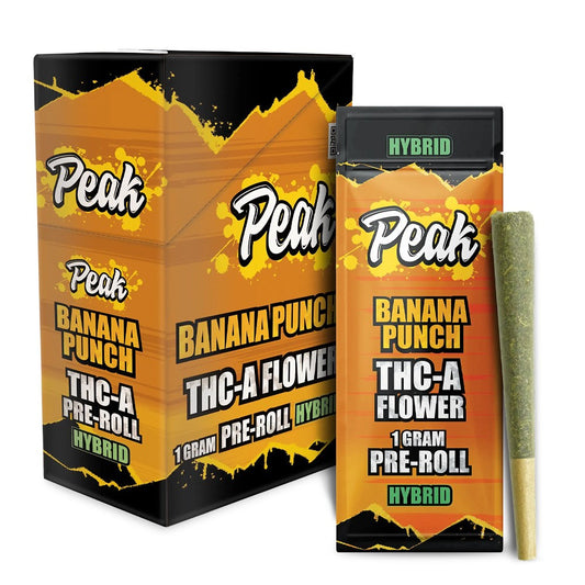PEAK THCA 1G 10CT PREROLL HYBRID - BANANA PUNCH