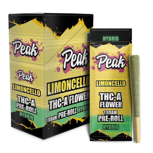 PEAK THCA 1G 10CT PREROLL HYBRID - LIMONCELLO
