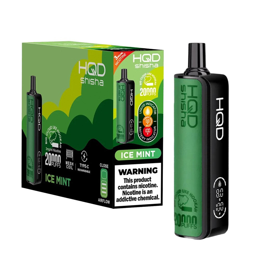 HQD SHISHA 3% NIC 20KPUFFS DISPOSABLE - ICE MINT
