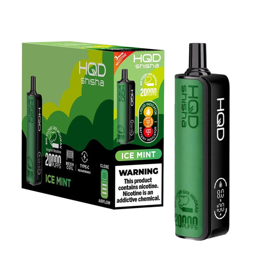 HQD SHISHA 3% NIC 20KPUFFS DISPOSABLE - ICE MINT