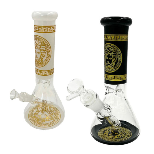 MOB GLASS 8" VERSACE WATER PIPE - ASSORTED
