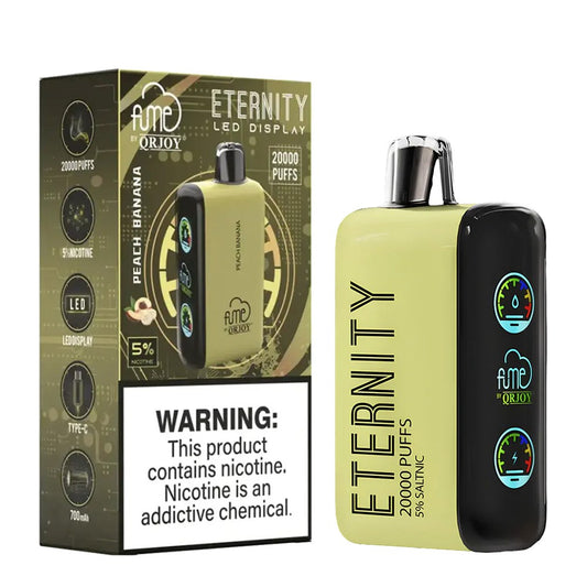 FUME ETERNITY 5% SALT NIC 20K PUFFS DISPOSABLE - PEACH BANANA