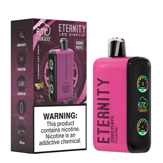 FUME ETERNITY 5% SALT NIC 20K PUFFS DISPOSABLE - STRAW KIWI APRICOT