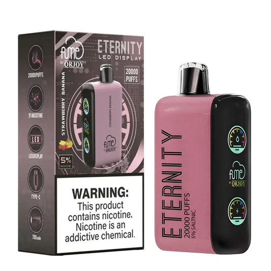 FUME ETERNITY 5% SALT NIC 20K PUFFS DISPOSABLE - STRAW BANANA